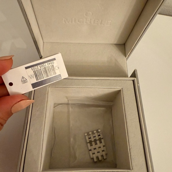 Michele Stainless Steel Watch with Pearl Dial - Picture 3 of 12